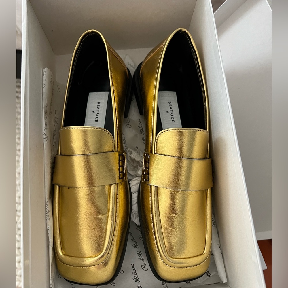 Beatrice Italian laminated eco-leather Loafers